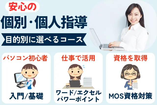 安心の個別・個人指導　目的別に選べるコース